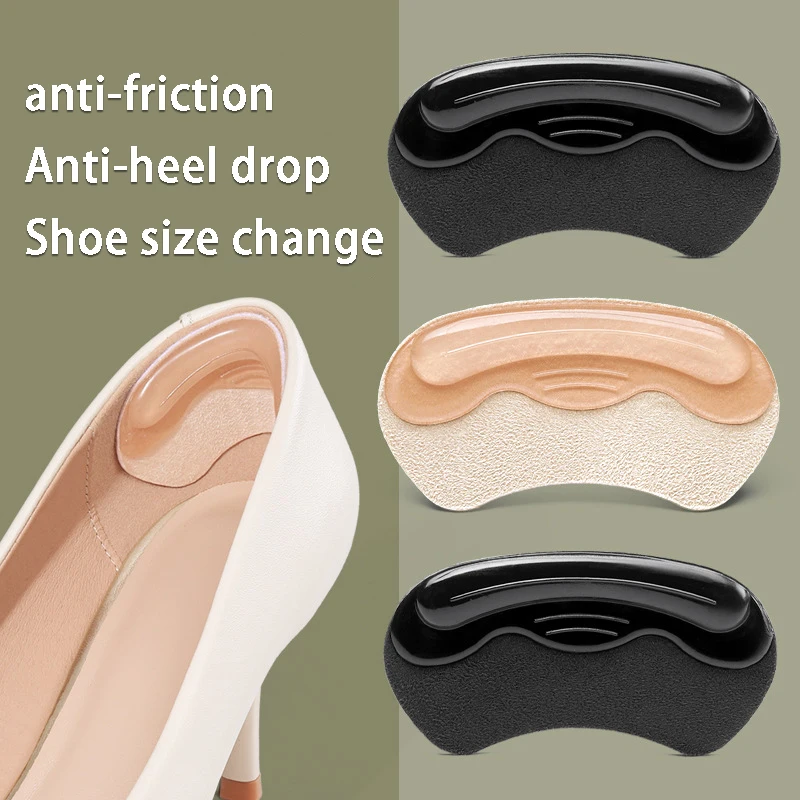 Self‑Adhesive Gel Heel Cushion Pads Anti‑Friction Anti‑Heel‑Drop Shoe Size Adjust Inserts Anti‑Blister Heel Grips for High Heels