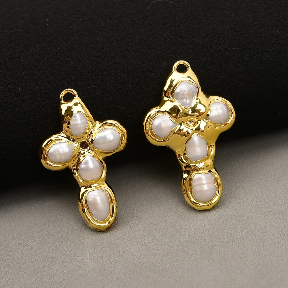 

APDGG натуральный белый жемчужный крест, кулон, изготовление ювелирных изделий, подвески, ювелирные аксессуары