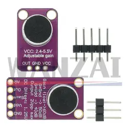 MAX9814 Microphone AGC Amplifier Board Sound Sensor Module Auto Gain Control Attack for Arduino MAX4466 PCB Board Diy Kit