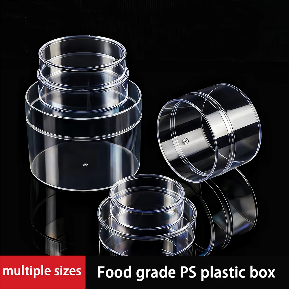 1-8Pcs Transparent Storage Box Food Grade Plastic Display Box Desktop Storage Storage Jewelry Packaging Sample Box