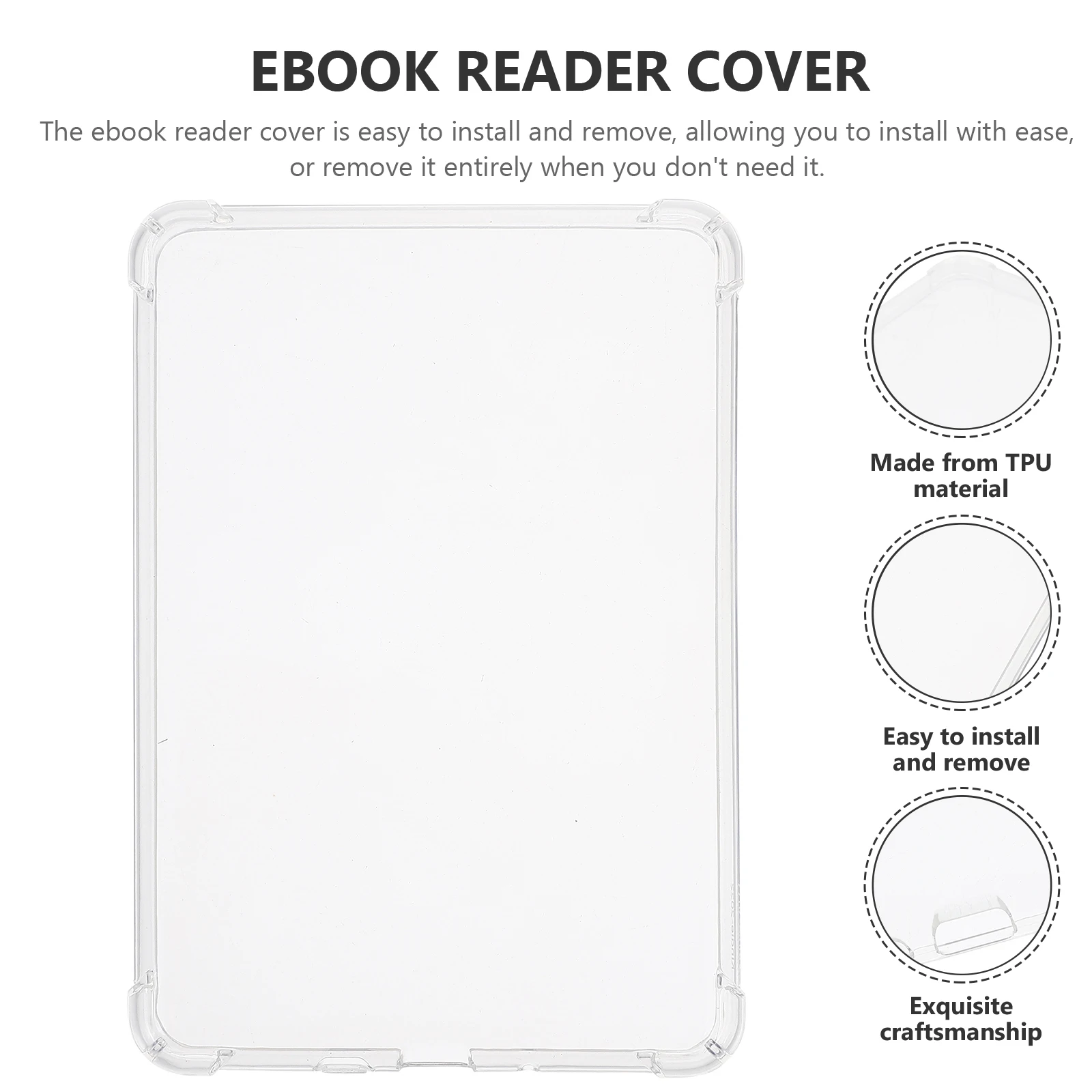 

2022 Anti Fall Case Transparent TPU Protective Cover Ereader Ultra Thin Back Shell Tablet Casing