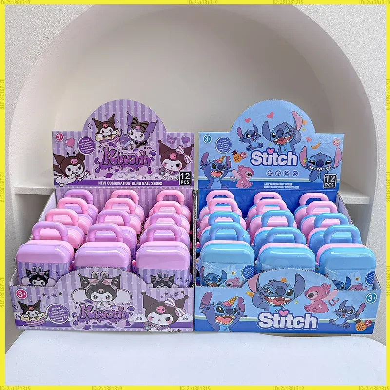 

Stitch Blind Box Suitcase Design Cute Cartoon Doll Toy Desktop Ornament Lilo & Stitch Kawaii Fashion Room Decor Kids Gift