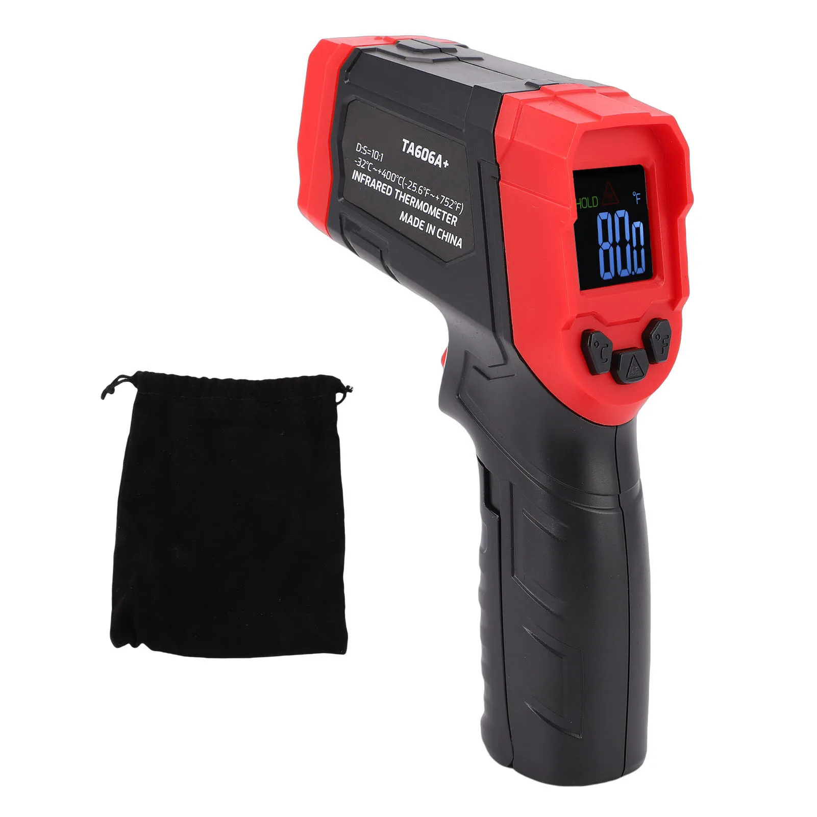 TA606A+ Infrared Thermometer with Color Screen Non Contact Handheld Temperature Gun for Kitchen Industrial Use