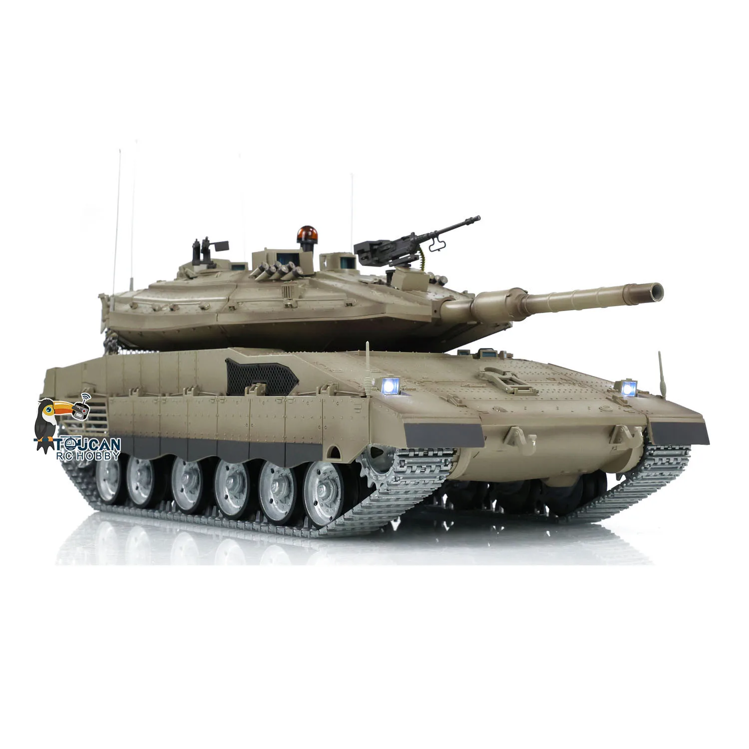 Henglong 1/16 Military RC Tank IDF Merkava MK IV Metal Tracks Road Wheels Idlers TK7.0 Remote Control Model Outdoors Toy TH22650