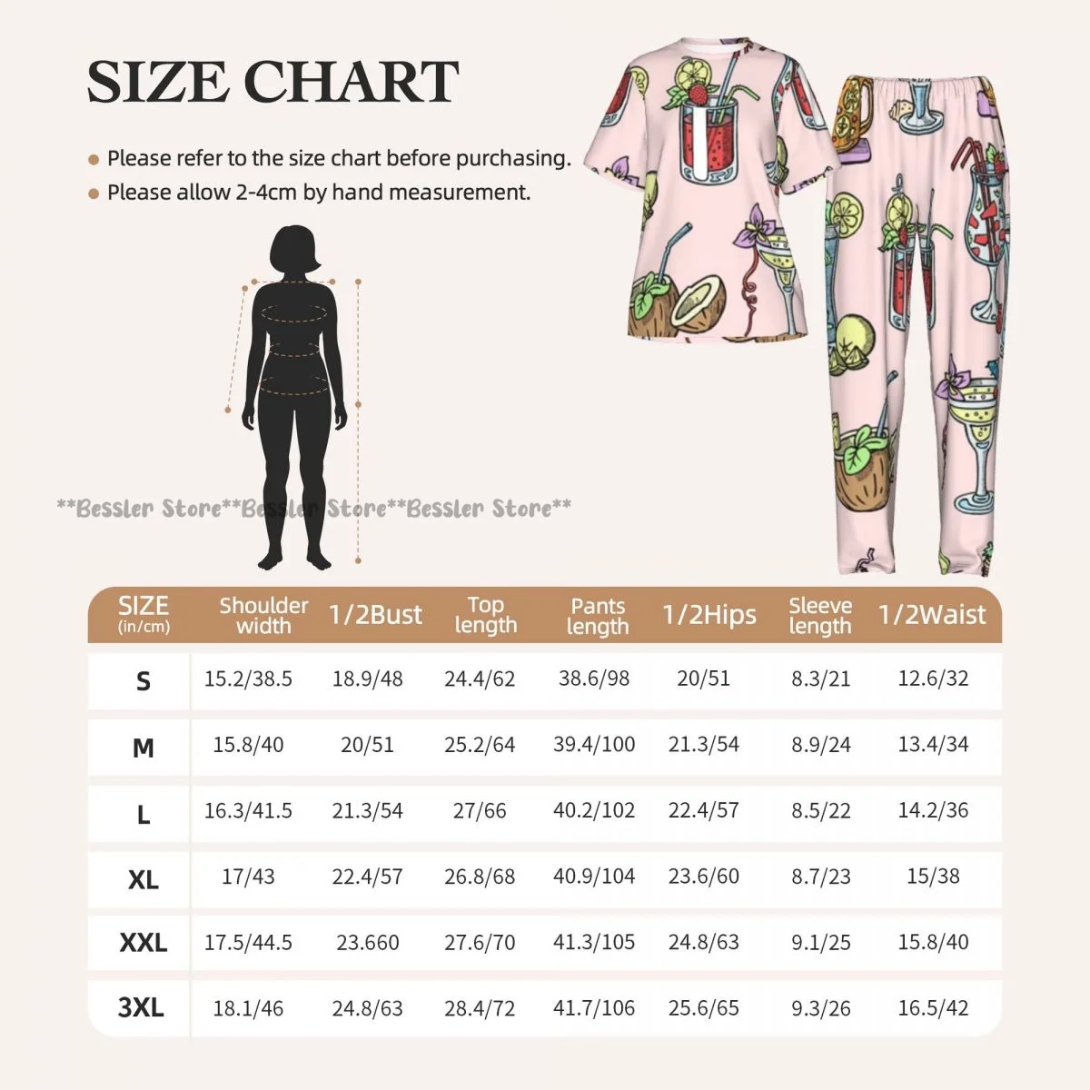 Women's Comfort Pajamas Women's Cocktail Alcohol Beverage Drinking Tequila Martini Drink Short Sleeve Set Sleepwear 6
