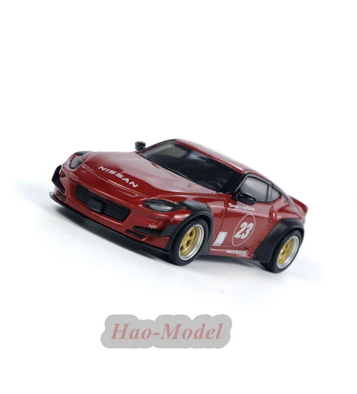 MINIGT 1/64 Dla Nissan Z Pandem Model samochodu Stop Diecast Metal Symulacja Zabawki Chłopcy Prezenty urodzinowe Hobby Wyświetlacz Ozdoby Czerwony