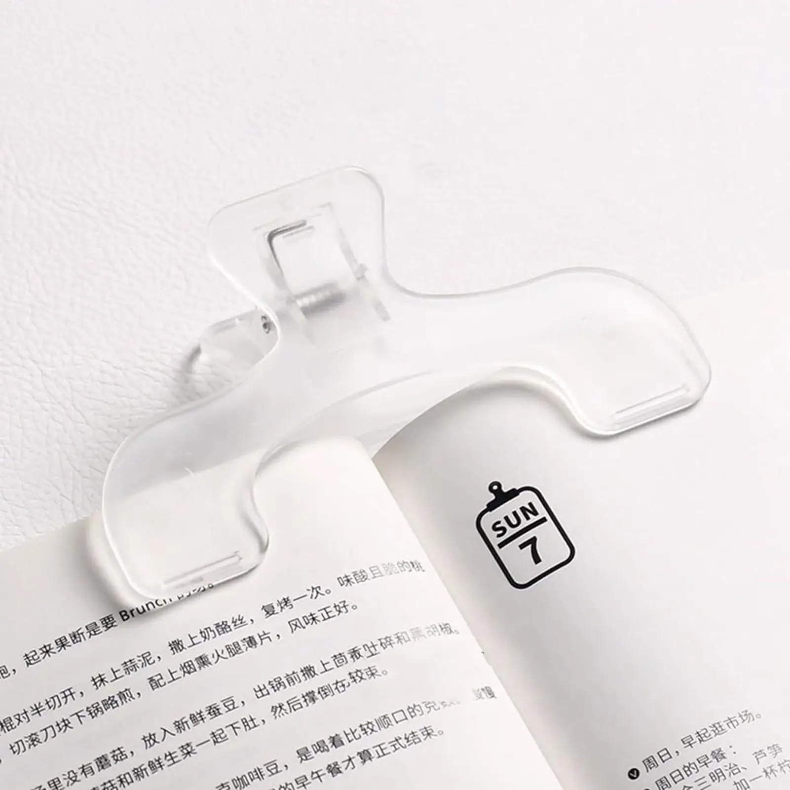 Transparenter Buchclip aus Kunststoff, einfache Lesehilfe, fester Buchhalter, Lesezeichen, kreatives Design, praktischer Notizhalter für Zuhause