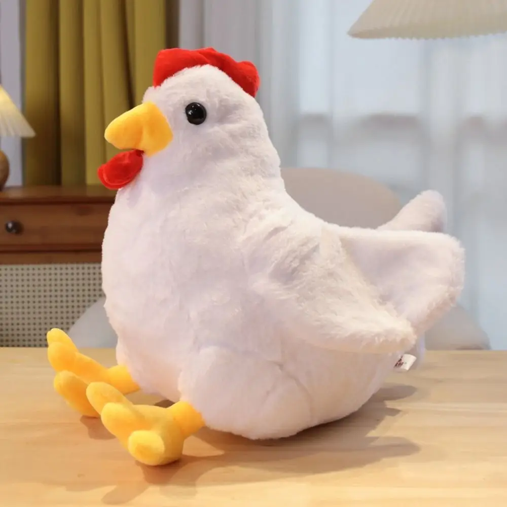 

PP Cotton Simulation Chicken Plush Toy Rooster Fluffy Chick Doll Throw Pillow Hen Comfortable Chicken Plush Dolls Kids Gifts