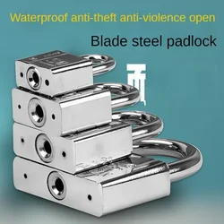 30/40/50/60mm Stainless Steel Waterpro of Antirust Multifunctional Padlock Anti-theft Lock Pry Door Lock Unlocked Head Window