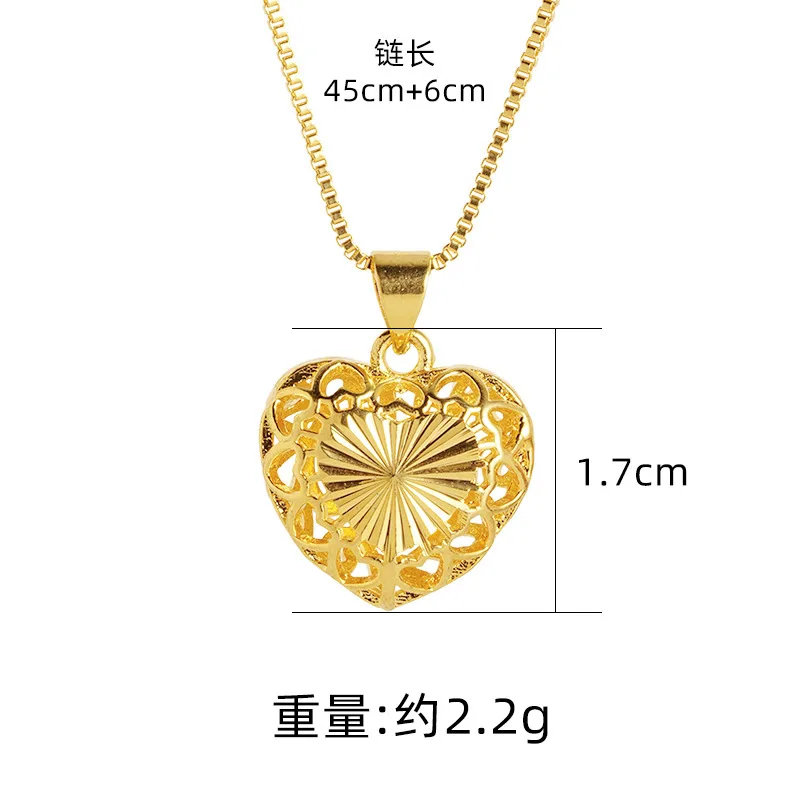 

Heart Hollow Carved Pendant Women's 24K Gold AU999 - Fine heavy gold, layered carving, exquisite craft, reliable AU999