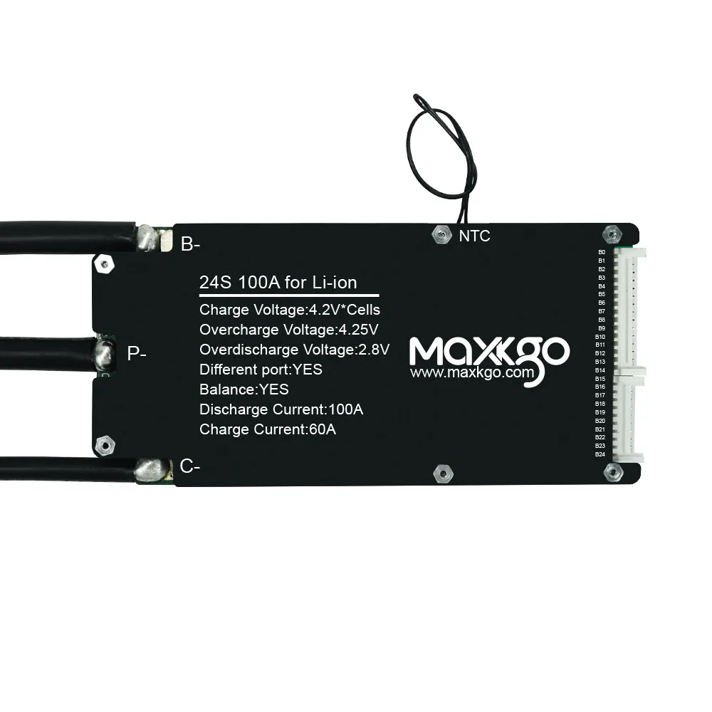 MAXKGO BMS Board 15S 16S 17- 24S 100A 120A 150A Passive Blance Board For Li-Ion Battery