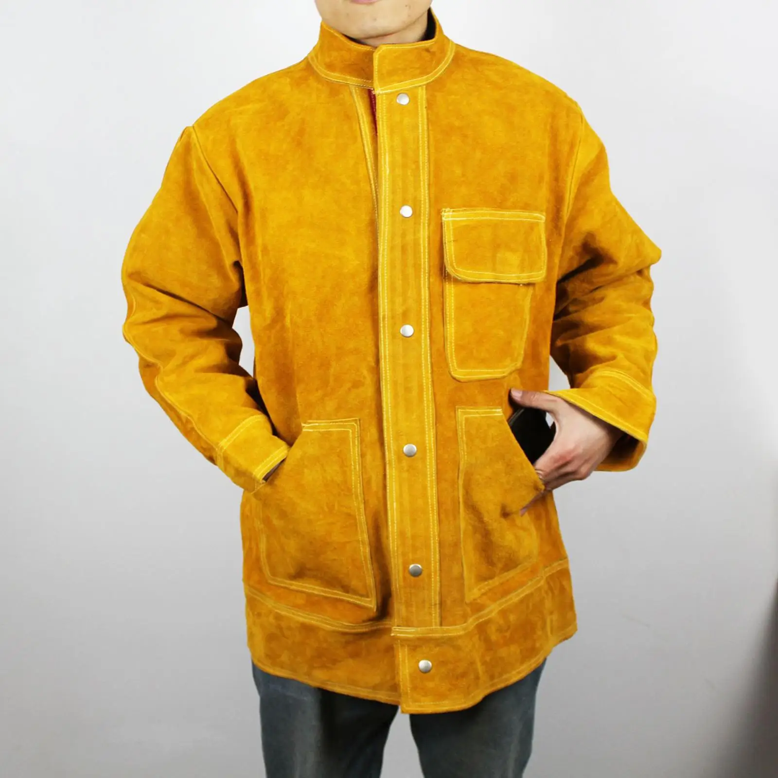 Summer Welding Jacket Shirts Flame Resistant  Leather Clothing