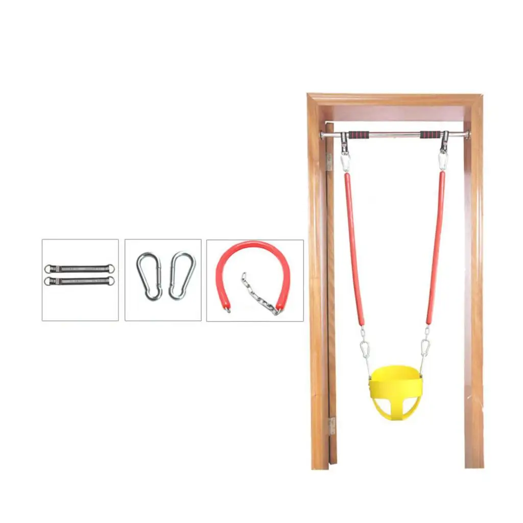 Secchio per cesto sospeso per bambini in EVA per bambini con schienale alto da 1 pezzo, catena altalena completamente assemblata e rivestita per parco interno ed esterno