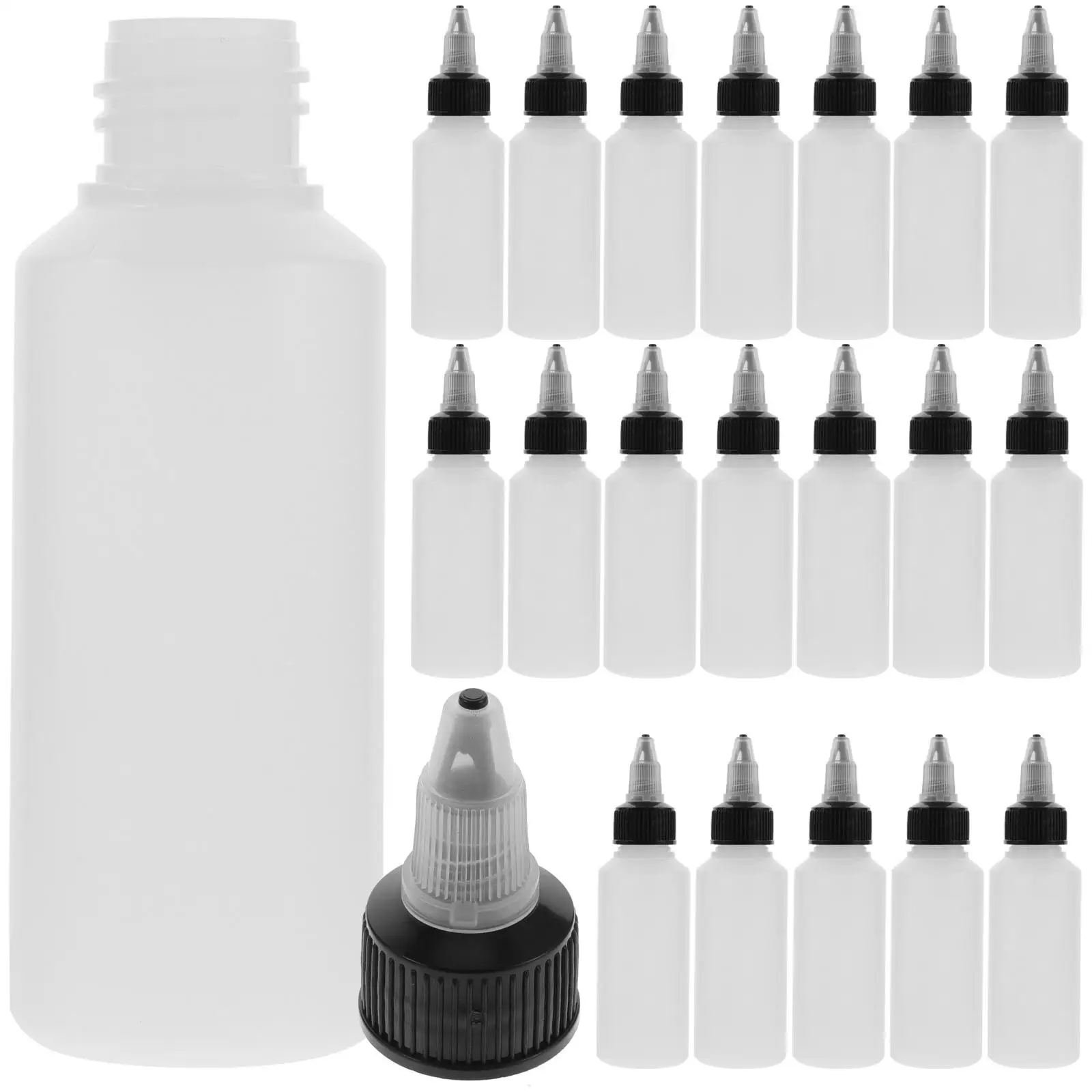 

20 Pcs Slim Water Extruder Bottle Dispensing Storage Bottles for Liquid Pigment Squeeze