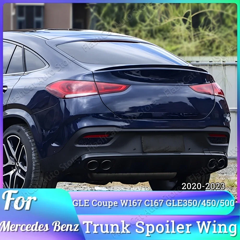 

FOR MERCEDES BENZ GLE CLASS C167 COUPE REAR BOOT SPOILER WING TRUNK GLE350 GLE400 GLE450 GLE53 GLE63 AMG 2020 2021 2022 2023