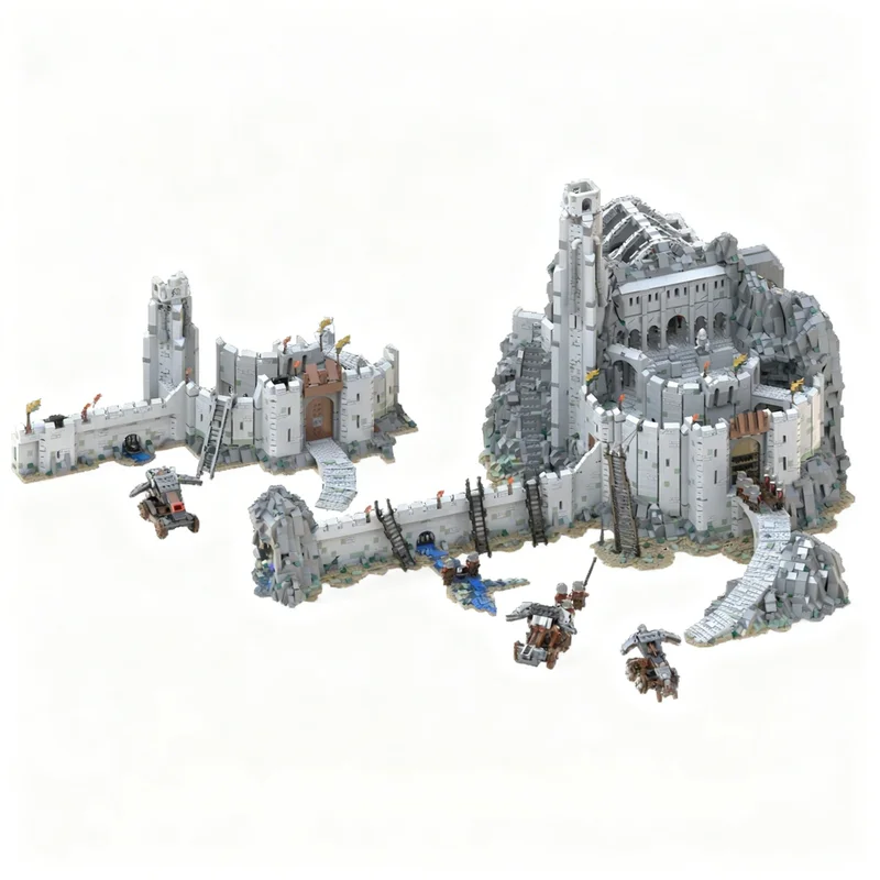 12663pcs MOC Helm Deep Ultimate MOD Fantasy Medieval Adventure Model Building Blocks Hero SciFi Pirate Voyage Technical Toy Gift