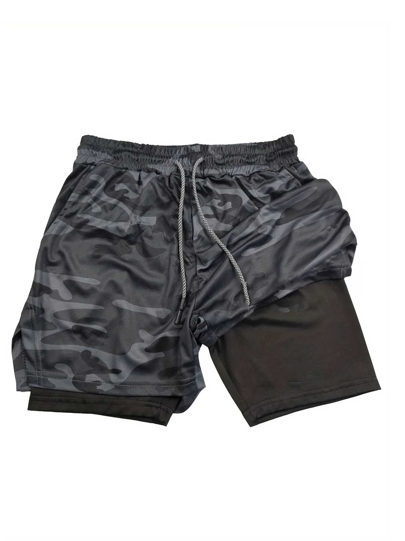 

Men's Summer Thin Double Training Running Shorts Sports Breathable Quick-Drying Stretch Fitness Running Pants