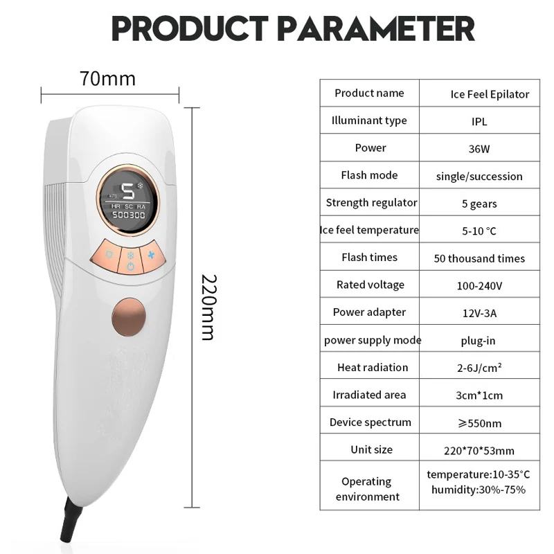 Máquina de depilación láser con refrigeración por hielo para uso doméstico, rejuvenecimiento de la piel indoloro, depilación Ipl, novedad de 2024