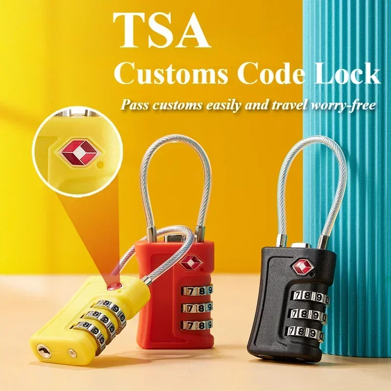 

New TSA Customs Code Lock for Travel Luggage Password Changeable Lock Contrast Color Design Padlock Code lock Lockout kit Lock