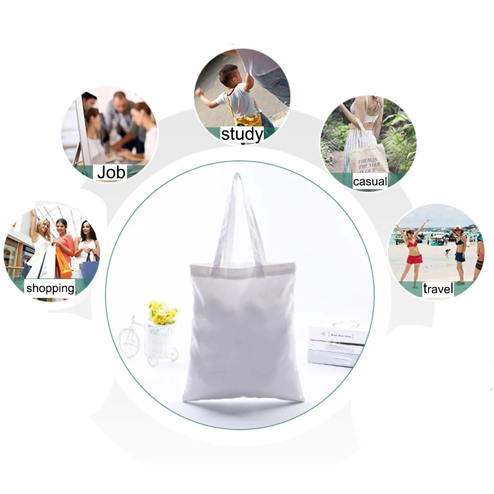 Spanish Printed Women Shopping Totes Bags White Teacher Life Bags Eco Reusable Fashion Canvas Shoulder Book Bag Gift for Teacher