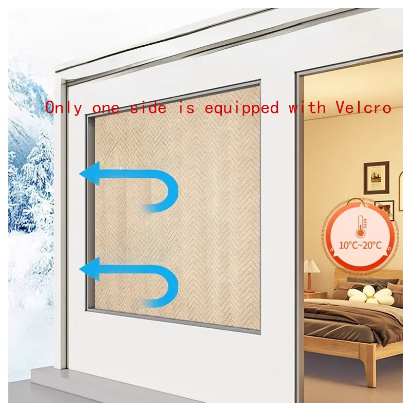 Simple and luxurious thickened velvet and cotton winter windproof and warm Velcro finished curtains bedroom door curtains 1pcs