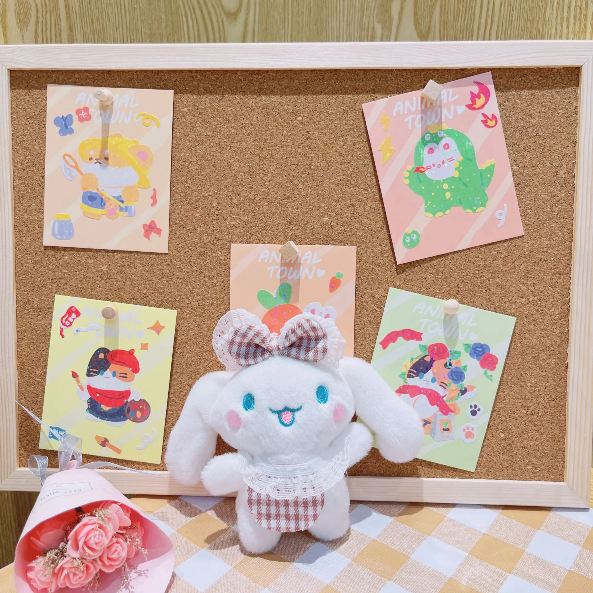 かわいいサンリオシナモロールぬいぐるみおもちゃバックパックペンダントキーホルダーカップル親友スタイルペンダント女の子の誕生日クリスマスギフト