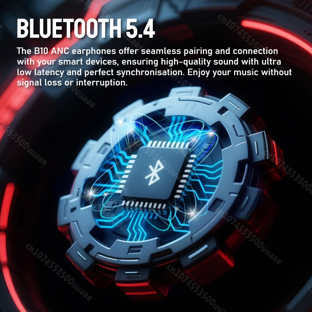 Zombiescat B10 -45dB ANC Auricolari Collana Design Auricolare Bluetooth 5.4 Boost Cuffie per bassi profondi con cancellazione attiva del rumore