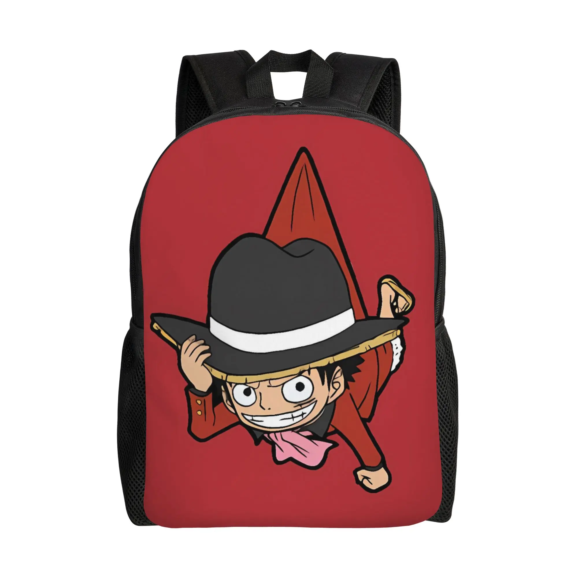 Luffy Hat Bust Cartoon Backpack Ones Pieces Travel Backpacks Men Kawaii School Bags Colorful Big Rucksack