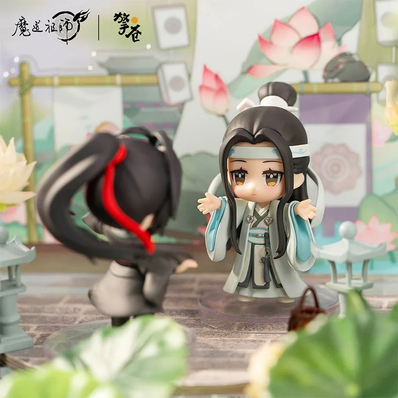 In Stock New Mo Dao Zu Shi Anime Action Figure Toys Q Version Lan Wangji Wei Wuxian Figures Collection Model Dolls Gift