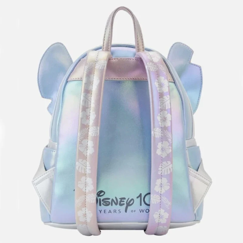 Nowy Loungefly Disney 100th Anniversary Platinum Stitch Backpack Bag Stitch Backpack Kids Cartoon Schoolbag Ladies Casual Bag