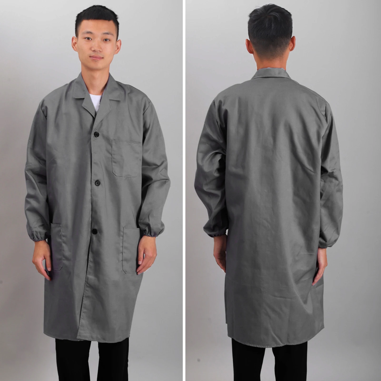 Werkkleding Duurzame, vuilafstotende werkkleding met zakken voor magazijnarbeiders Lange mouwen, losse pasvorm, gewaadstijl Ergonomisch