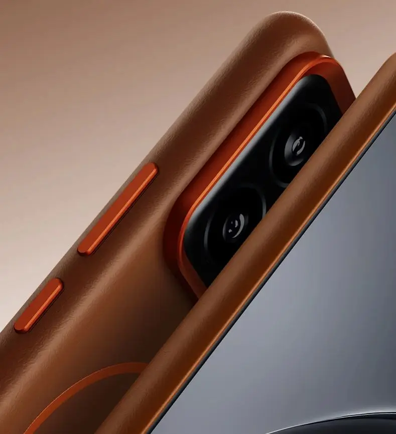 حافظة جلدية مغناطيسية لهاتف Xiaomi Mi 15Pro 14Pro غطاء فاخر يدعم الشحن اللاسلكي وعدسة معدنية وغطاء زر حماية