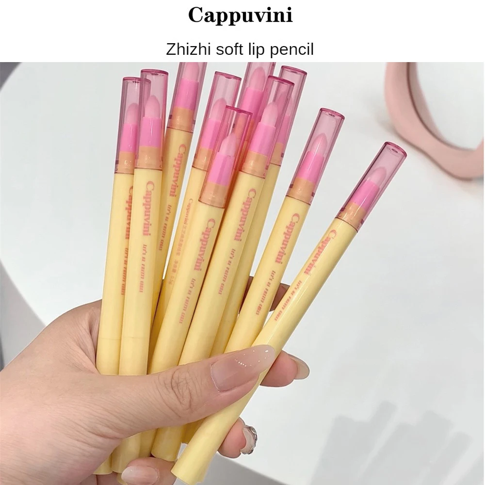 1/2/3pcs Cappuvini Matte Lipliner Pencil Waterproof Lipliner Long Lasting Non-stick Cup Lipstick Pen Beauty Makeup Cosmetic