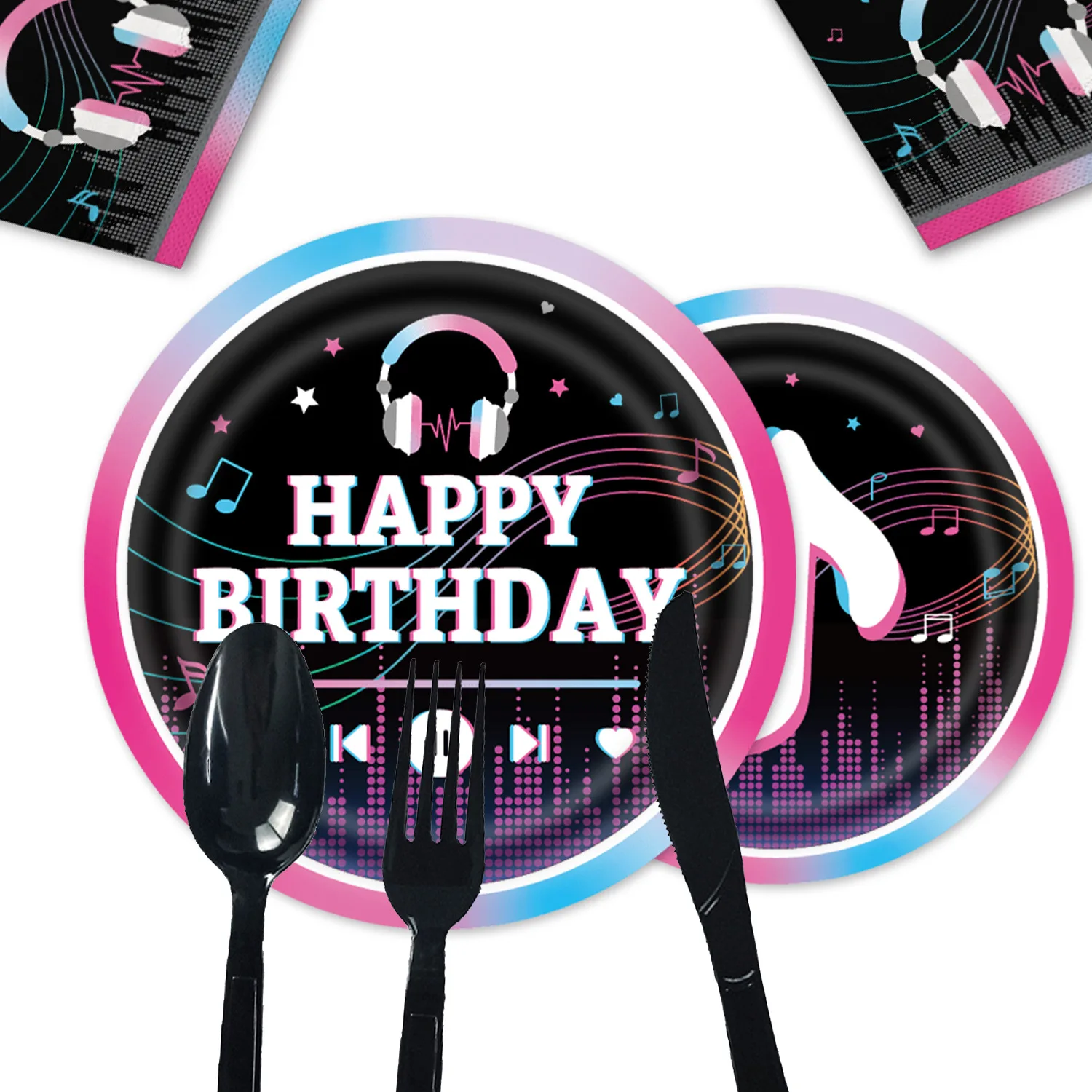 Hot Tik Music Theme Birthday Party Decoration Kids Children Party Gift By Girls Shower Wedding Pack Event Party Supplies