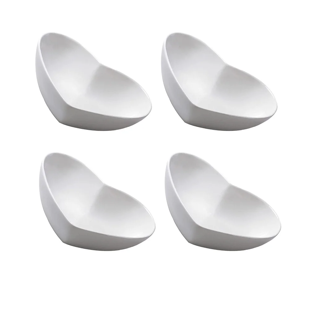 4 قطعة أطباق سيراميك ممتازة على شكل قلب حلوى جميلة سلطة وعاء الفاكهة أدوات المائدة المنزلية طبق للسلطة أدوات المائدة المنزلية