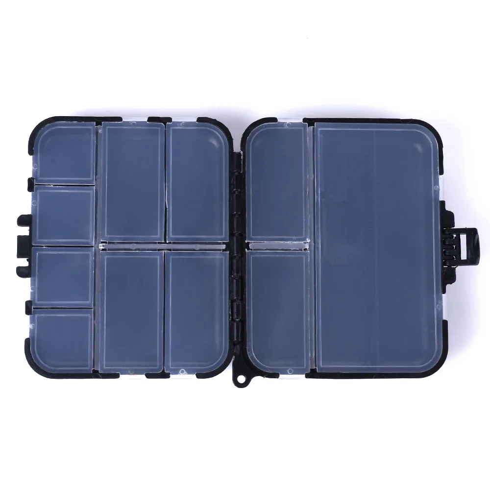 Große Kapazität, 12 Fächer, 9 unterteilte Fächer, Klappdeckel-Angelzubehör-Aufbewahrungsbox, Köder-Angelausrüstungstasche, tragbare multifunktionale Tasche – Detail 3
