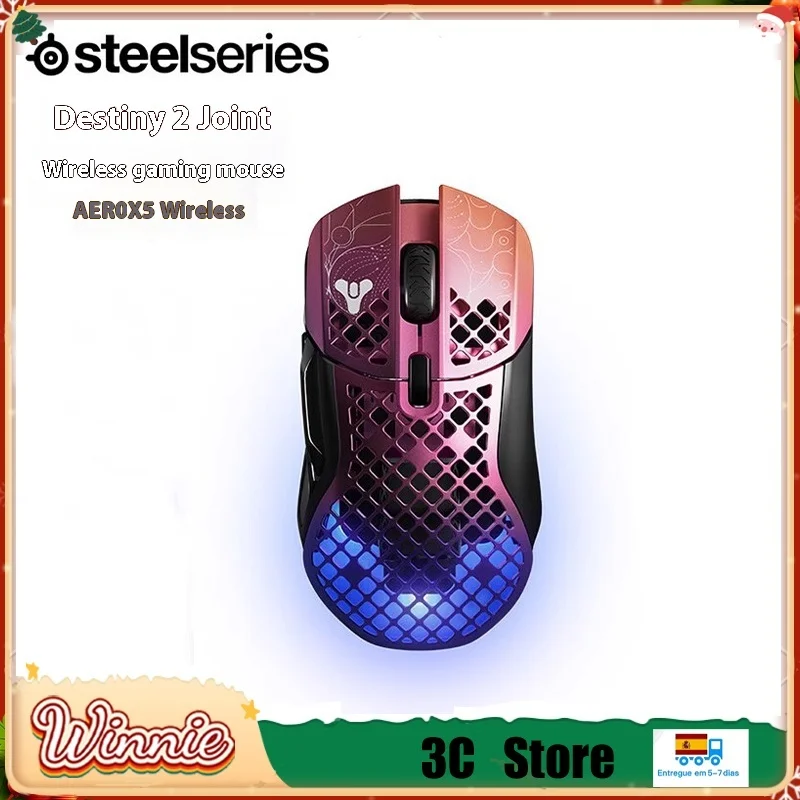 Steelseries Aerox 5 Wireless/Bluetooth Mouse Gaming Triple Mode Ip54 Protection 74g Lightweight 9-Button Programming Matte Game