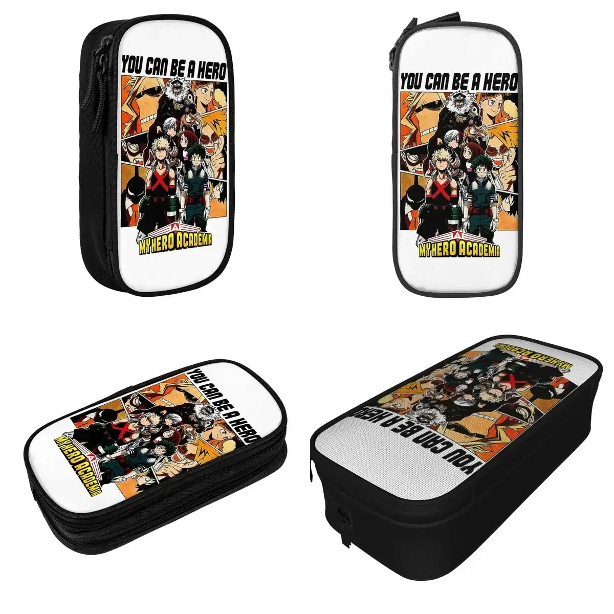 Large-capacity Pencil Case My Hero Academia You Can Be A Hero School Accessories Double Layer Pencil Box Women Makeup Bag Gift