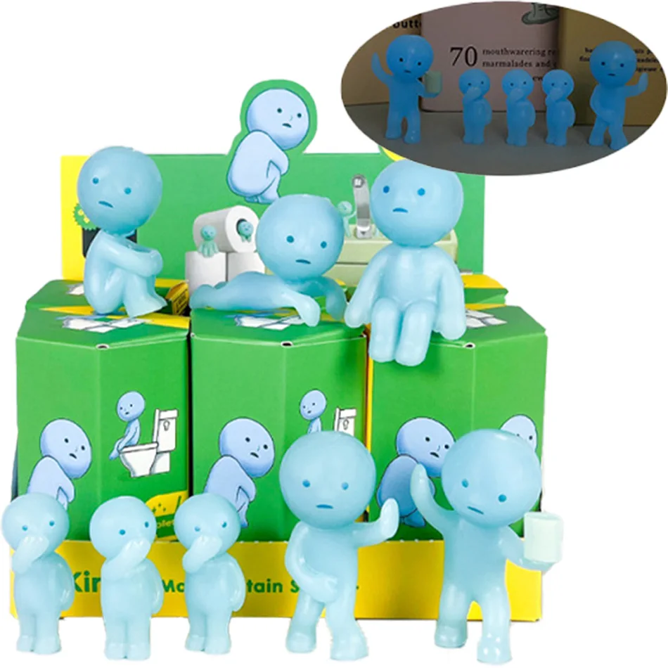 Neue Mehrfach-Serien: Nachtleuchtende grüne Puppen-Blind-Mystery-Box – Actionfiguren als Deko-Desktop-Modellspielzeug für Überraschungen – Detail 6