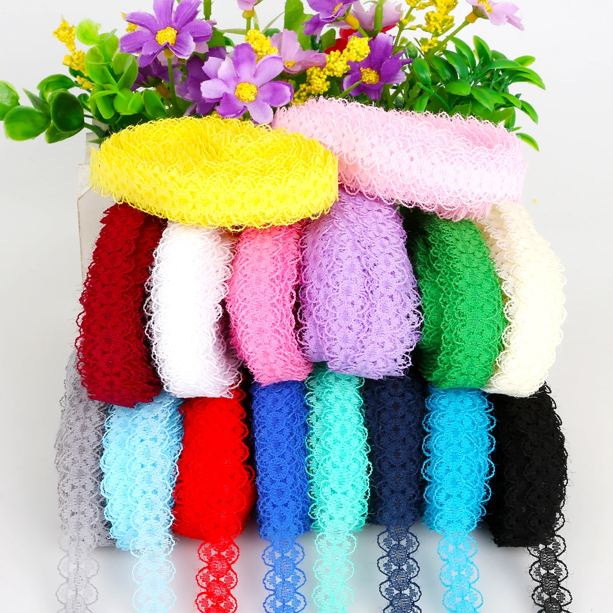 5yards  Lace Trim Ribbon 15mm width DIY Sewing Craft Material Wedding Party Birthday Christmas Decorations