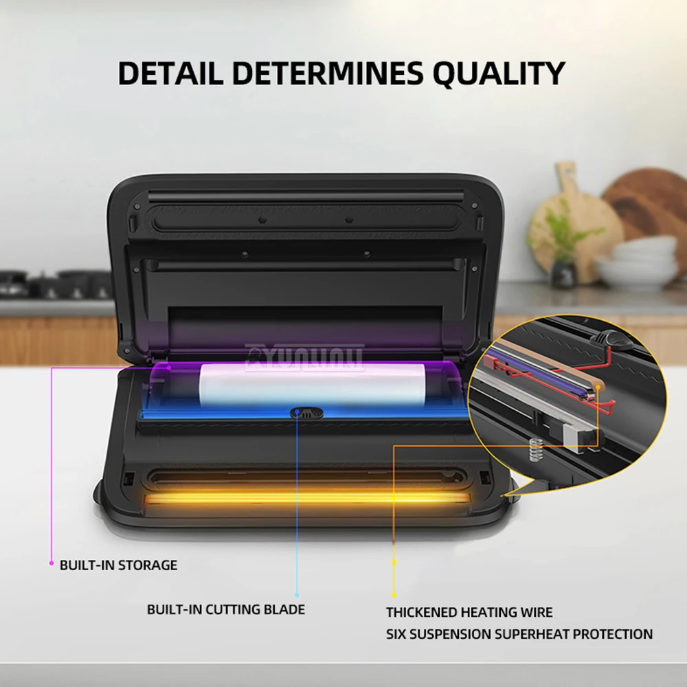 

Vakuumiergerät Automatic Vacuum Sealer Packaging Machine Kitchen Fresh Sealing Machine Maquina Selladora Al Vacio De Alimentos