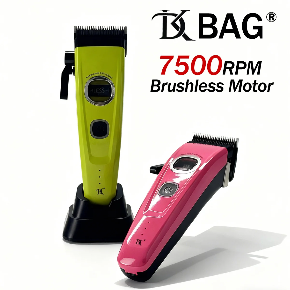 

DK-089 Professional Brushless Motor Hair Trimmer 7500RPM DLC Ceramic Blade With Base charging Clipper for Man Barber 2600mAH