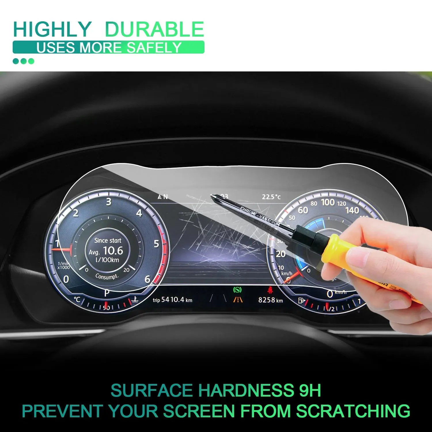 12.3 Inch Car Instrument Protective Film For Passat B8 2018 2019 2020 LCD screen Tempered glass protective film