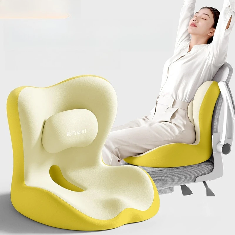 Ergonomisches Taillenstützkissen Atmungsaktives Rückenkissen Integrierte Lendenwirbelstütze für Büro und Langes Sitzen – Detail 1