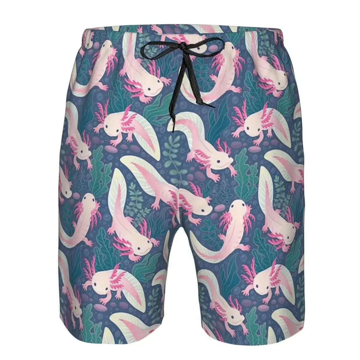 Axolotls Trunks Beach Board Shorts Casual Quick Dry Swim Summer Men Pants