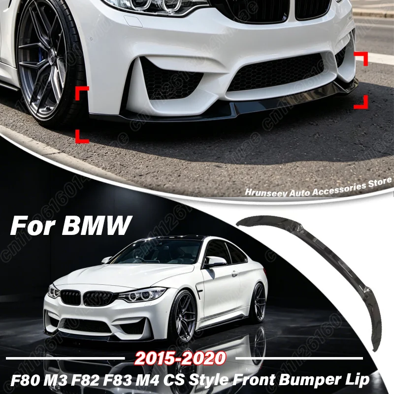 For BMW F80 M3 F82 F83 M4 2015 2016 2017 2018 2019 2020 CS Style Front Bumper Lip Lower Splitter Chin Spoiler Car Accessories