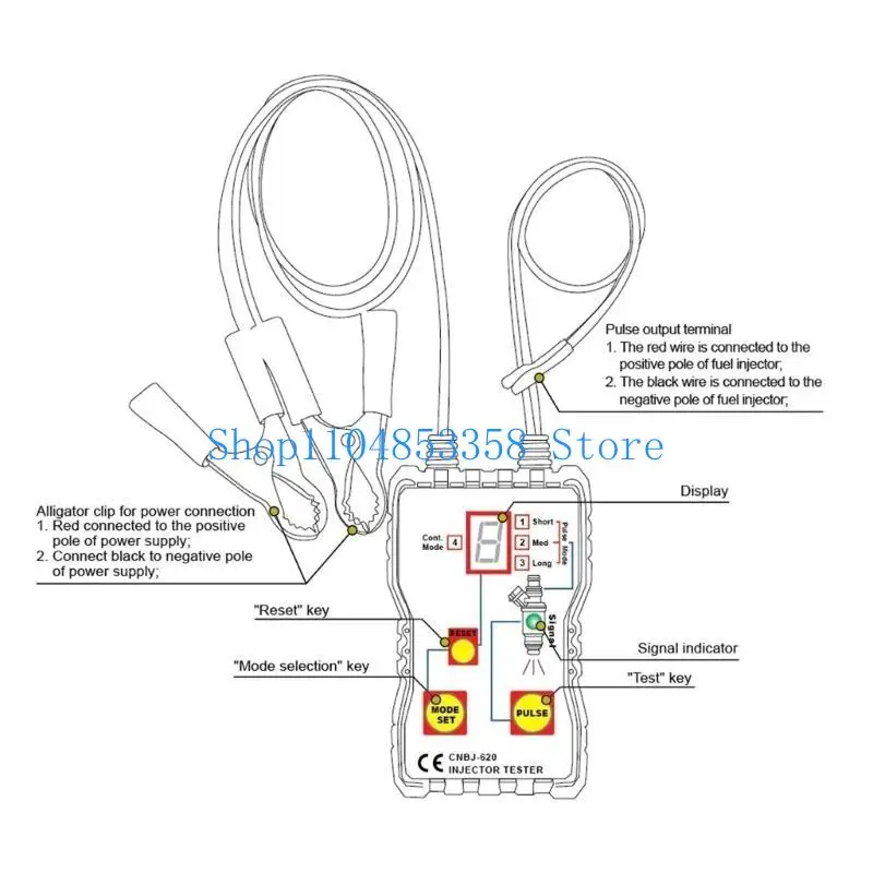 

652F Тестер и адаптер топливного инжектора для диагностики и очистки инструмента сканирования системы сканирования бензиновой