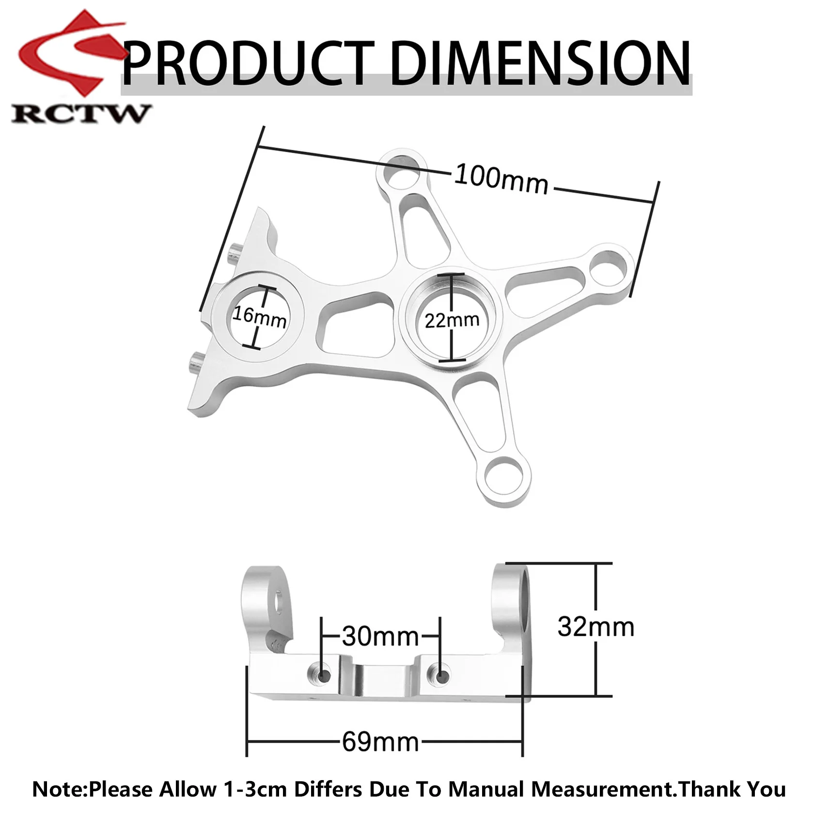 High-quality CNC Metal Clutch Bracket Kit for 1/5 FG Monster Hummer Truck ROFUN ROVAN Big Monster Rc Car Gas Parts