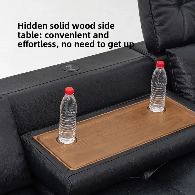 Multifunctional Vientiane Sofa Villa Living Room Light Luxury Full Leather Sofa
