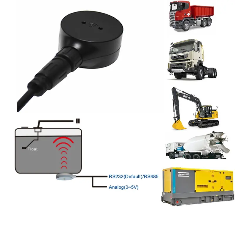 For No Drawing Hole Ultrasonic Fuel Level Sensor for Fleet Fuel Monitoring Management